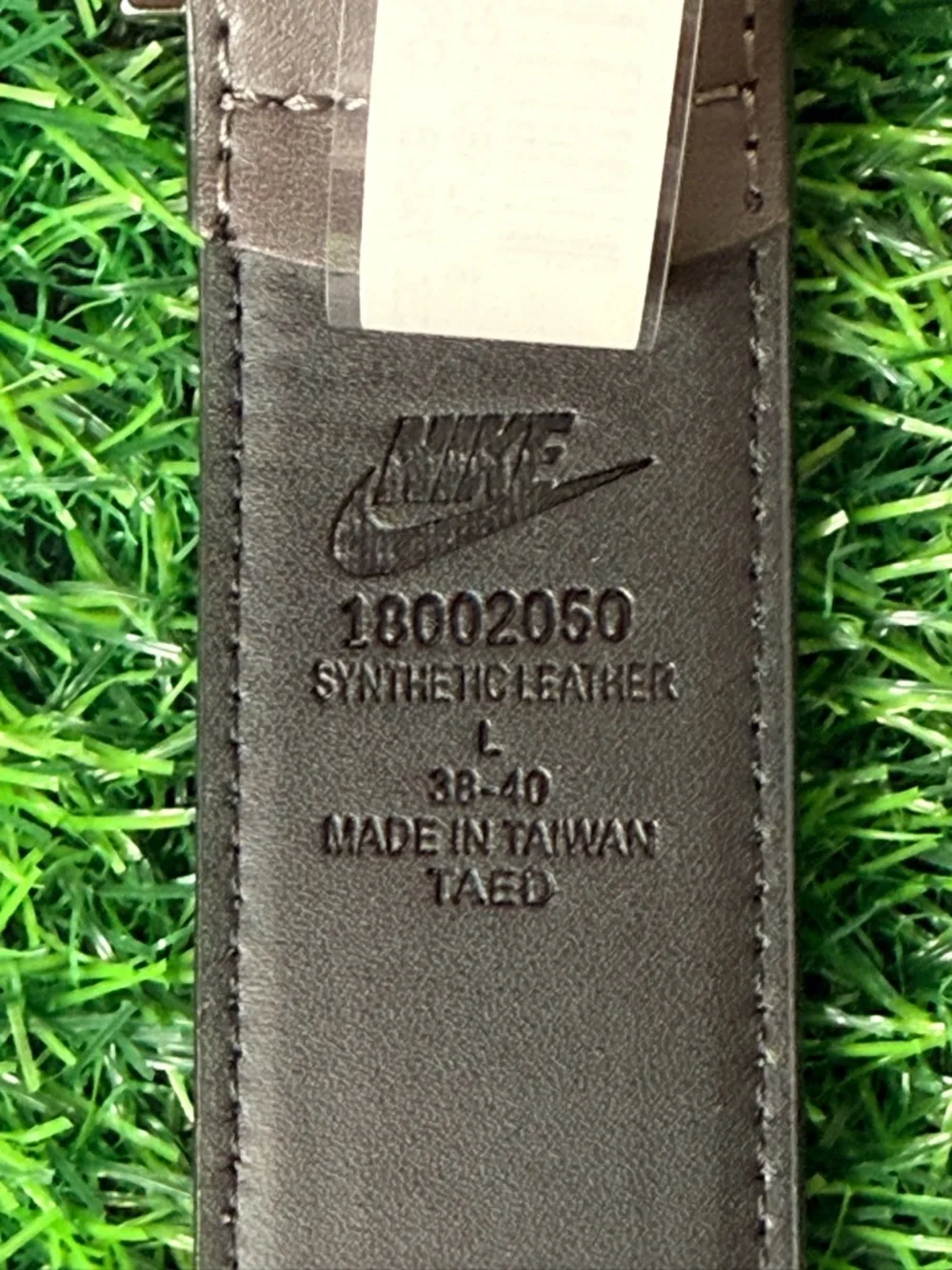 Nike Men’s Belt with Logo Buckle Gray/Silver Size-Large 38-40 NWT